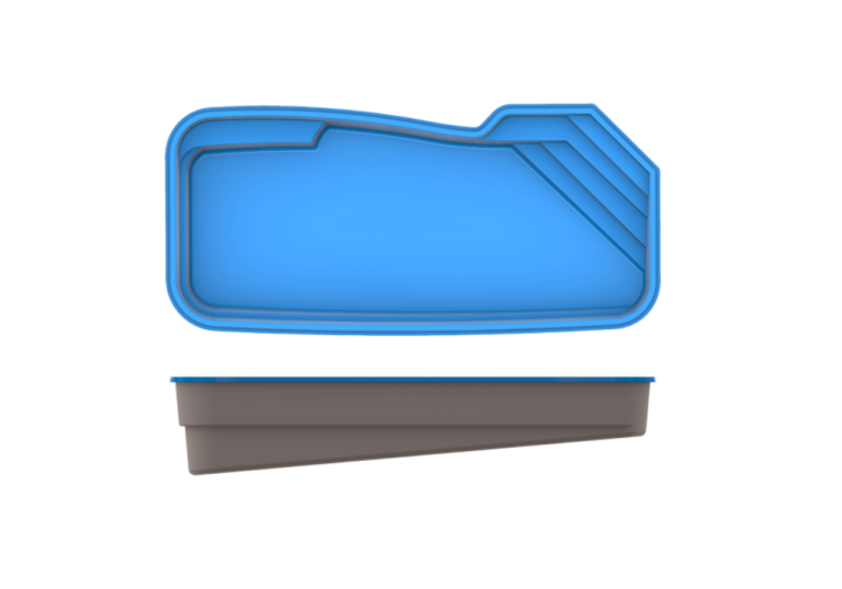 Brasilia rectangle fiberglass pool