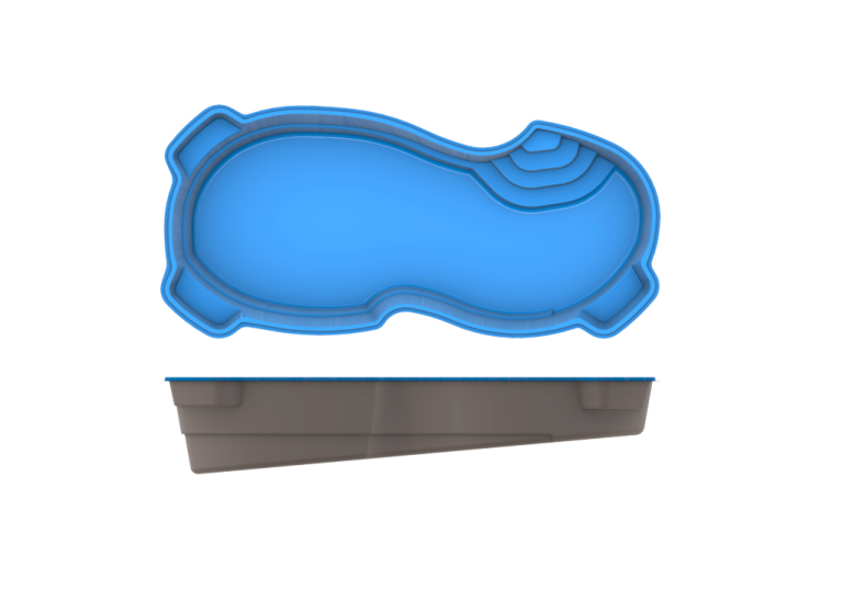 Roatan freeform fiberglass pool